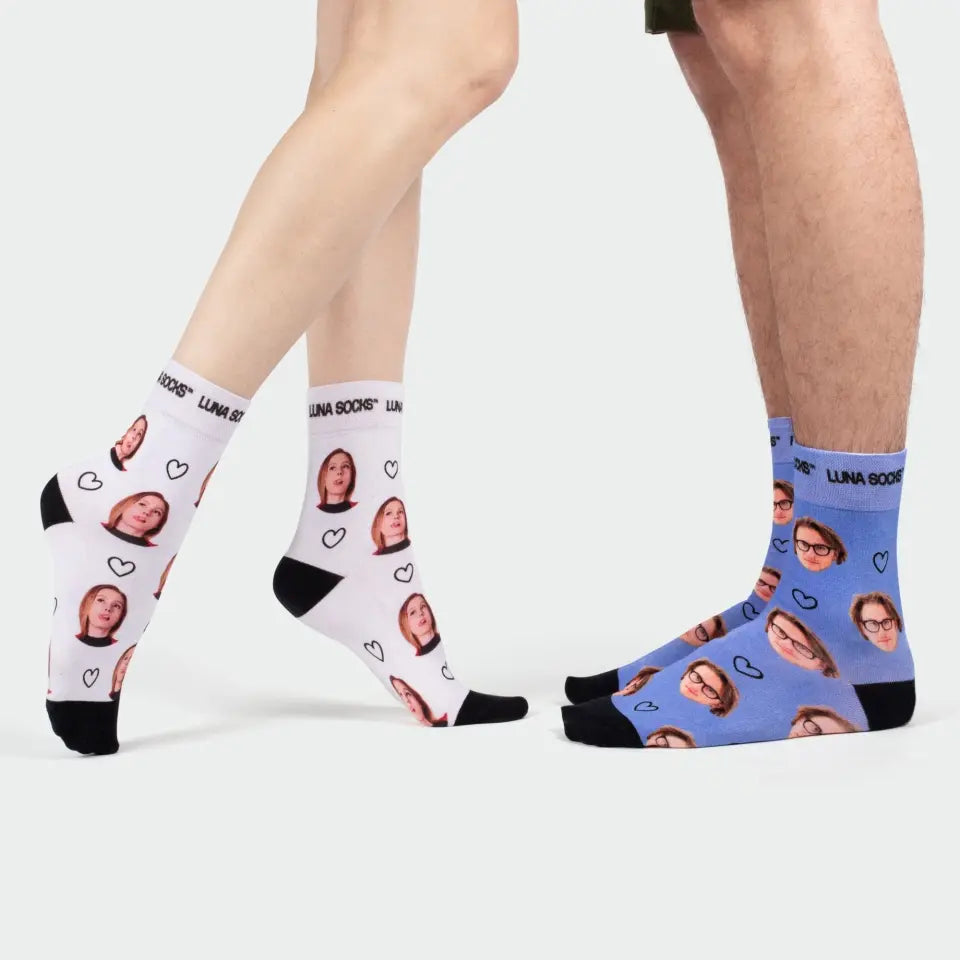 Personalisierte Socken aus Baumwolle mit deinem Gesicht